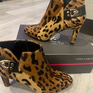Vince Camino Animal Print Ankle Boot